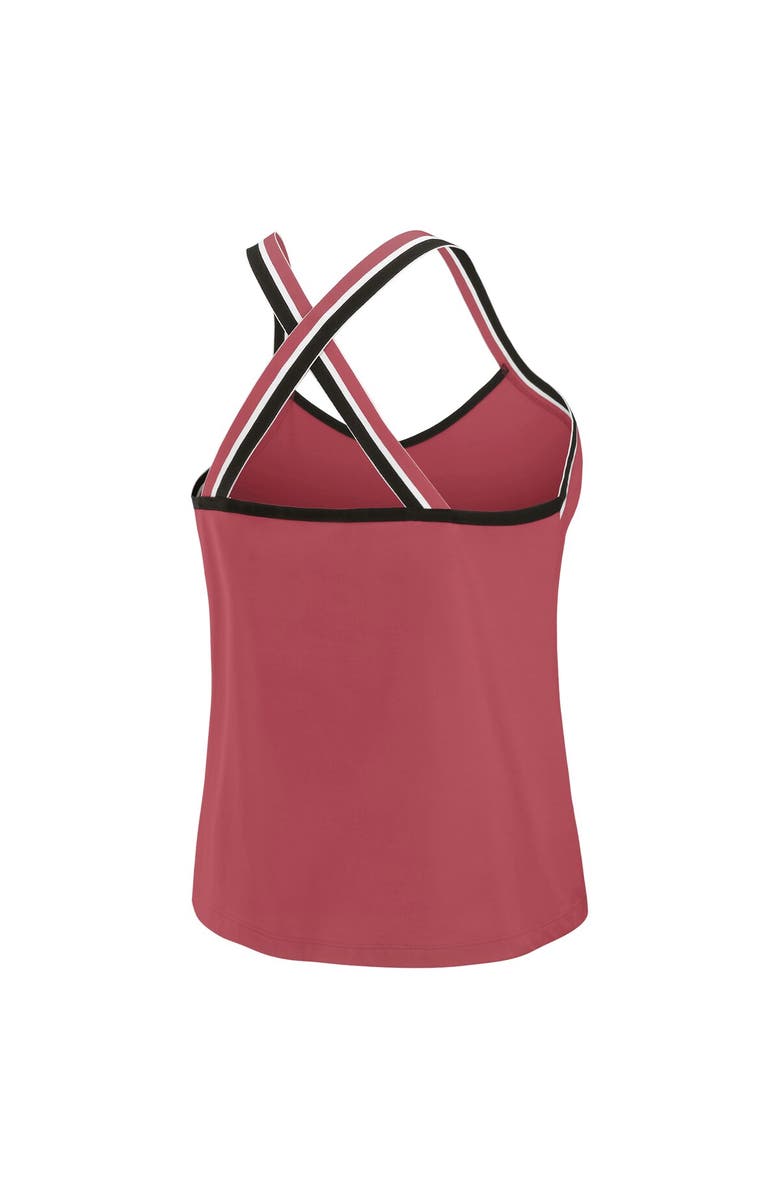 WEAR by Erin Andrews Women's WEAR by Erin Andrews Cardinal Arizona Cardinals Cross Strap Tri-Blend Tank Top, Alternate, color, Cardinal