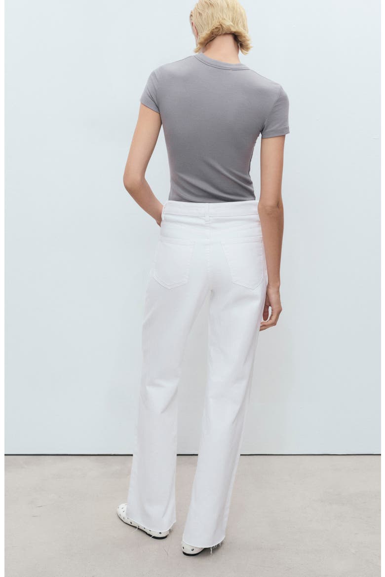 Danila High Waist Wide Leg Jeans, Alternate, color, WHITE