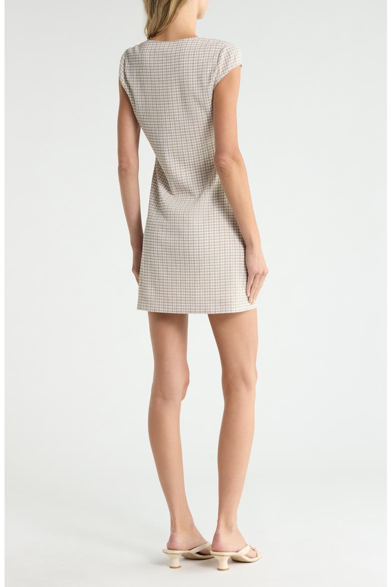 Check Print Dress, Alternate, color, TAUPE MULTI