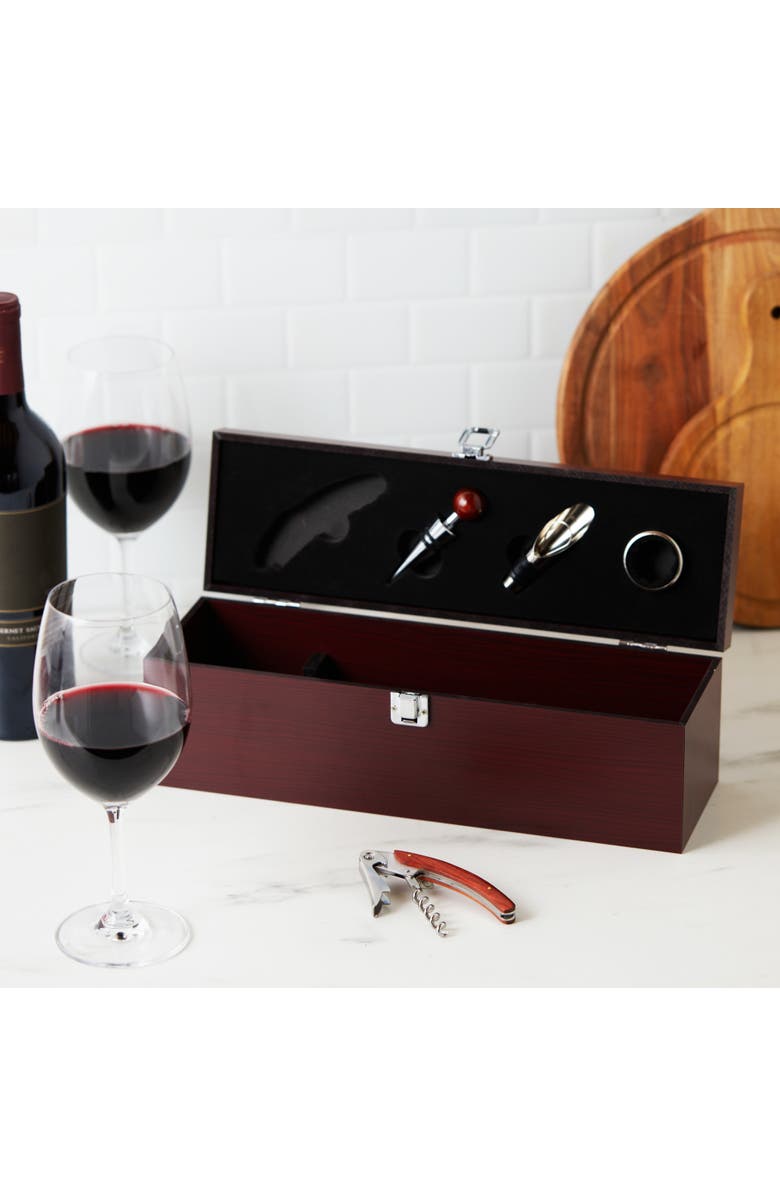 true Cherry 1-Bottle Accessory Gift Set, Alternate, color, Wood