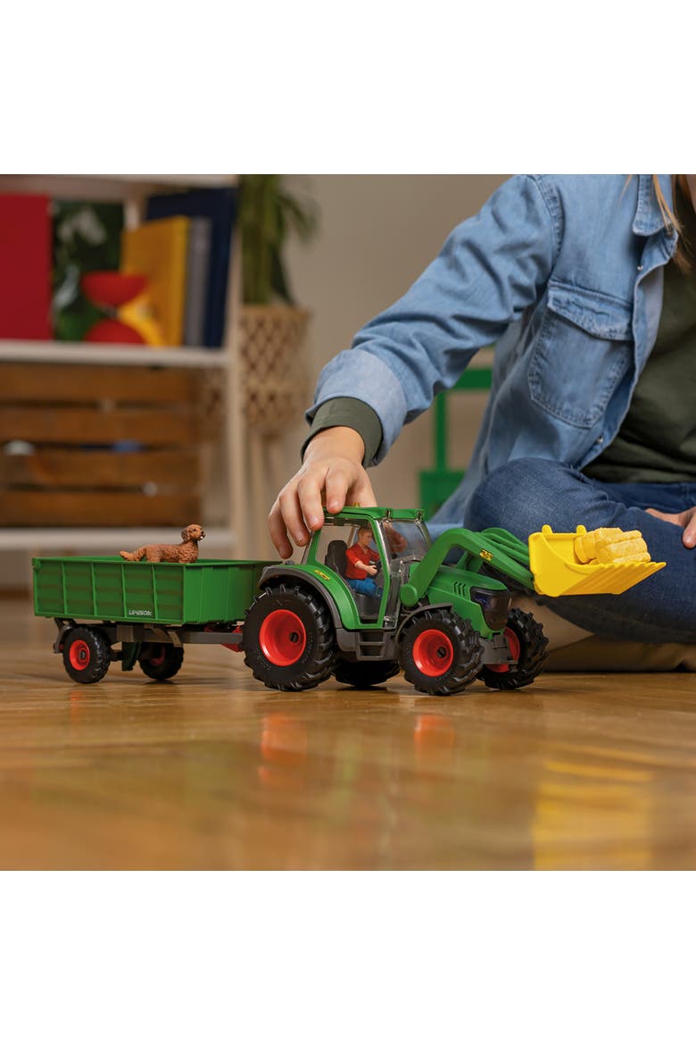 Tractor With Trailer, Farm Work Figurine Playset, Alternate, color, Multicolored
