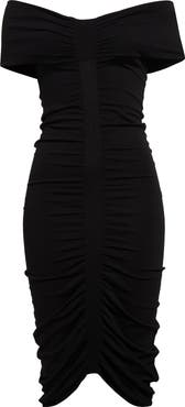 Alexander Wang Ruched Off the Shoulder Minidress