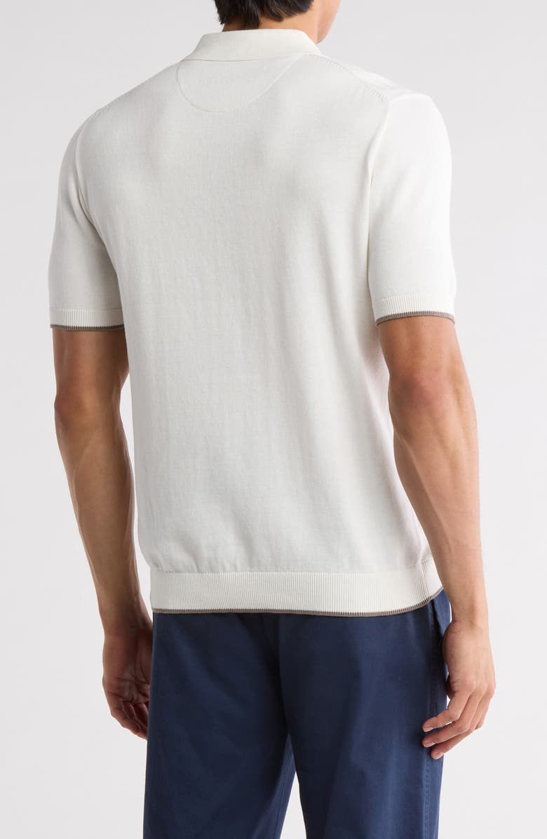 DENIM AND FLOWER Textured Cotton Polo, Alternate, color,