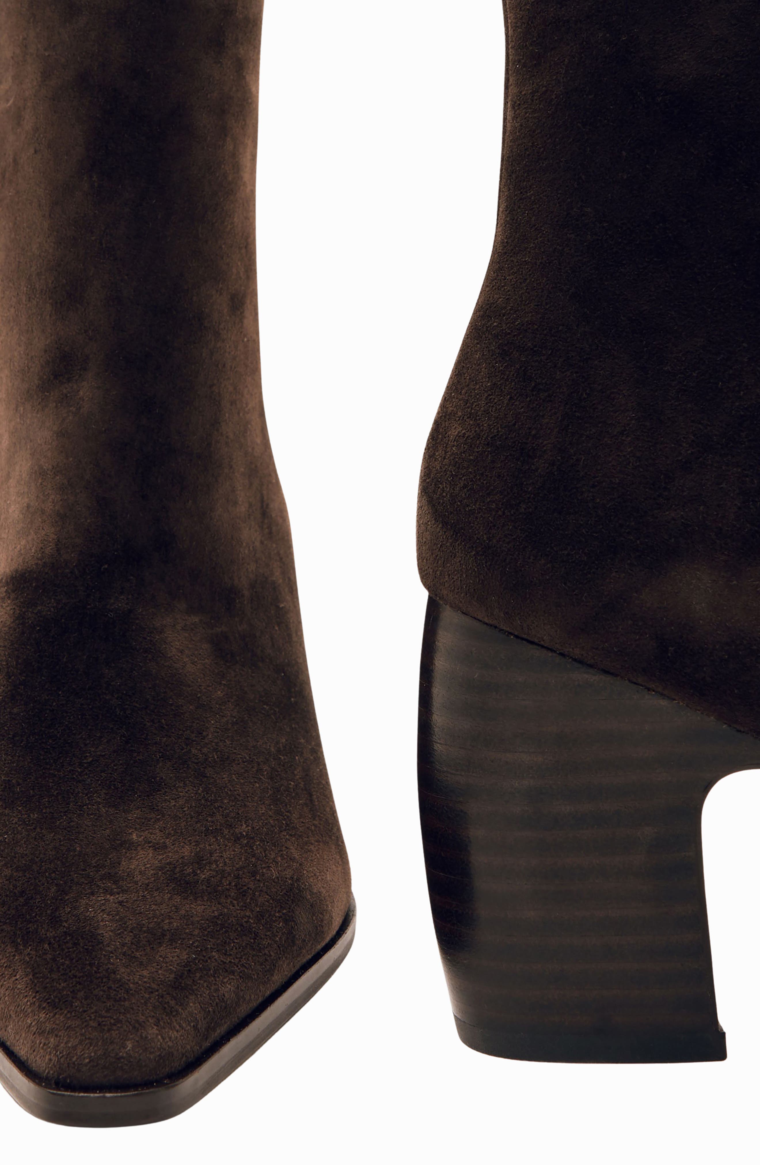 Reiss Amy Pointed Toe Bootie, Alternate, color, Chocolate