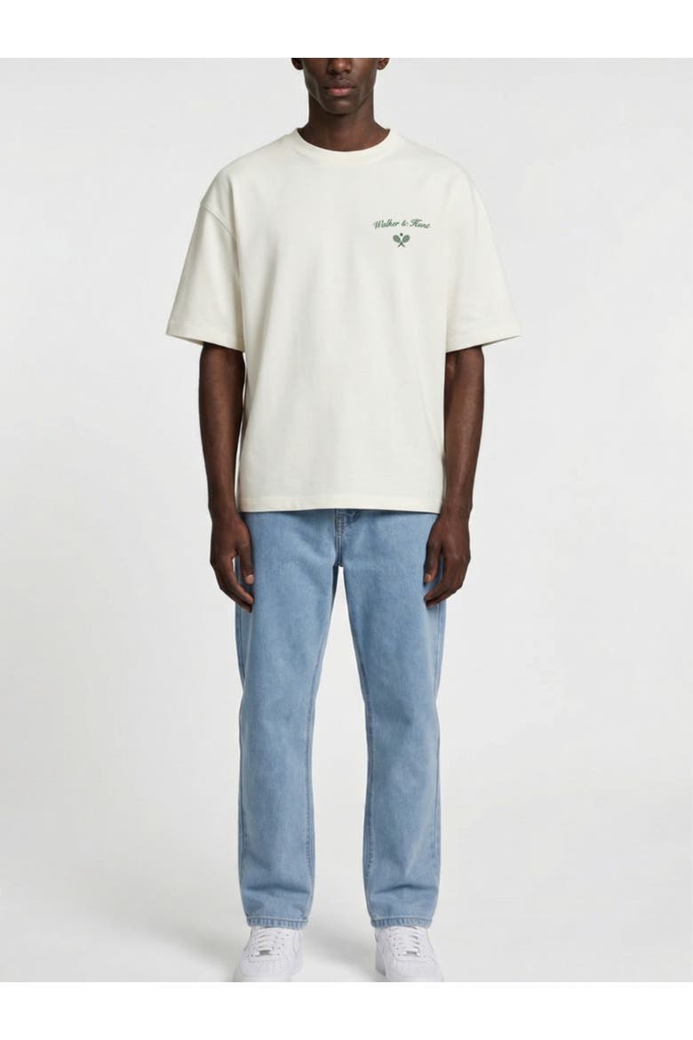 Saint-Tropez Tennis Club Oversized Tee, Main, color, Cream