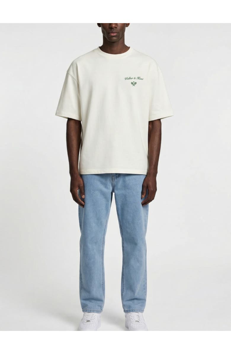 Walker & Hunt Saint-Tropez Tennis Club Oversized Tee, Main, color, Cream