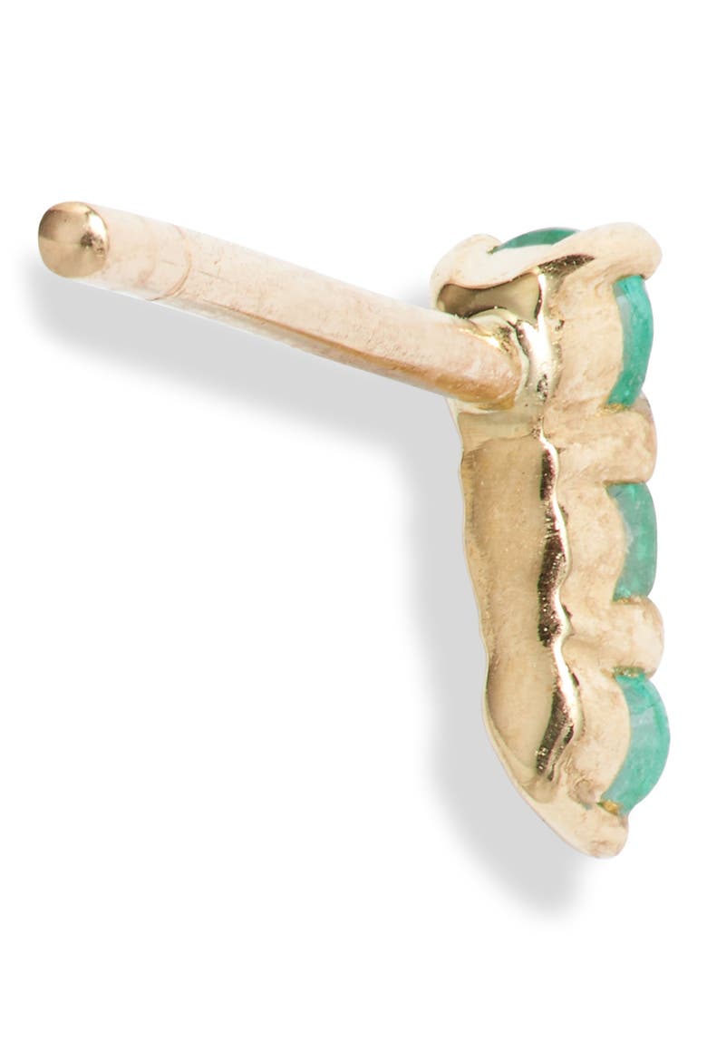 El Mar Emerald Stick Stud Earrings (Nordstrom Exclusive), Alternate, color, 18KY