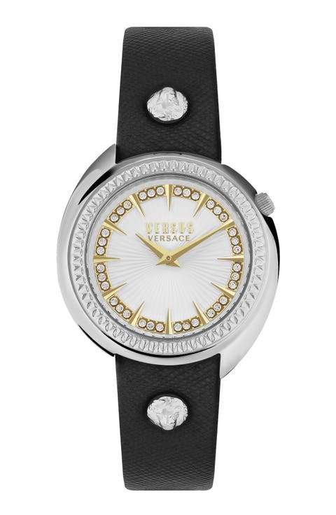 Tortona Leather Strap Watch, 38mm