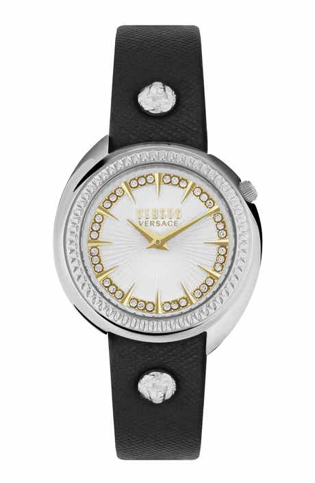 VERSUS Versace Tortona Leather Strap Watch, 38mm