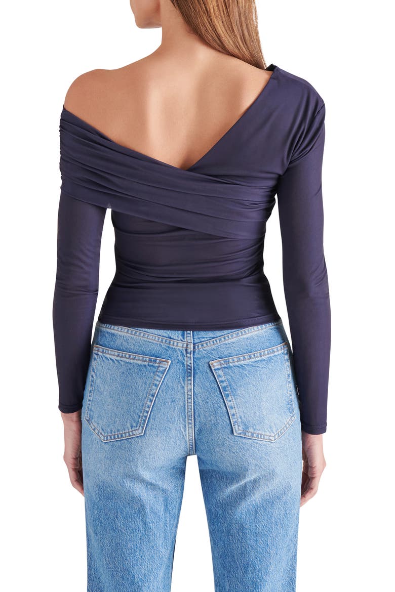 Pacie One-Shoulder Long Sleeve Top, Alternate, color, MARINE