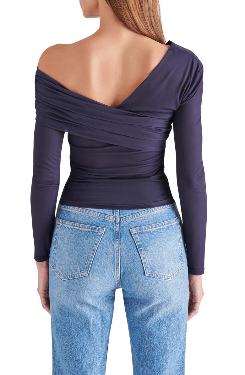 Steve Madden Pacie One-Shoulder Long Sleeve Top, Alternate, color, 