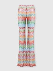 Missoni Flared Trousers In Floral-pattern Viscose