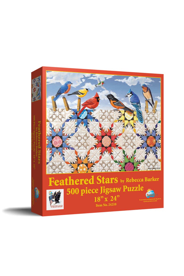 Feathered Stars 500 piece Jigsaw Puzzle for Adults, Main, color, Multicolor