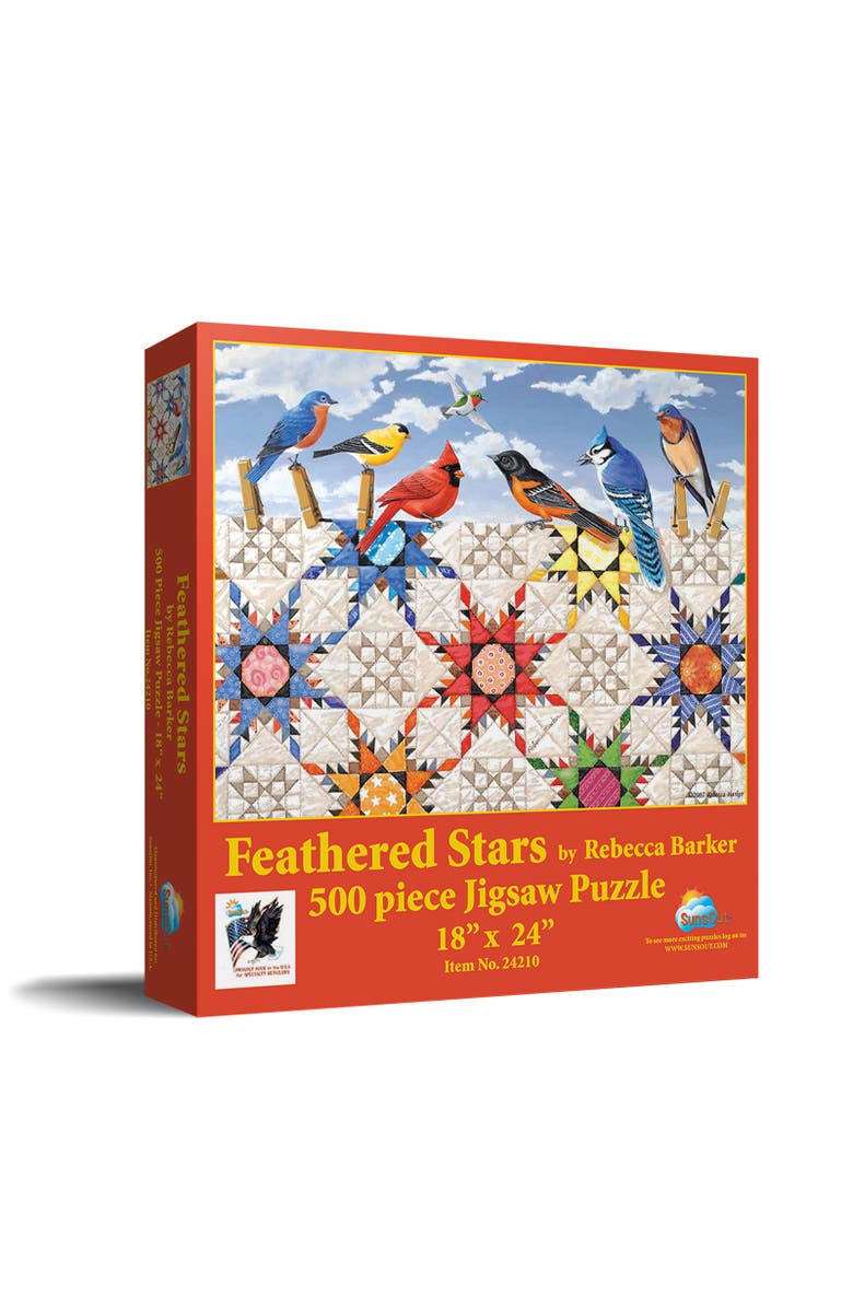 Sunsout Feathered Stars 500 piece Jigsaw Puzzle for Adults, Main, color, Multicolor
