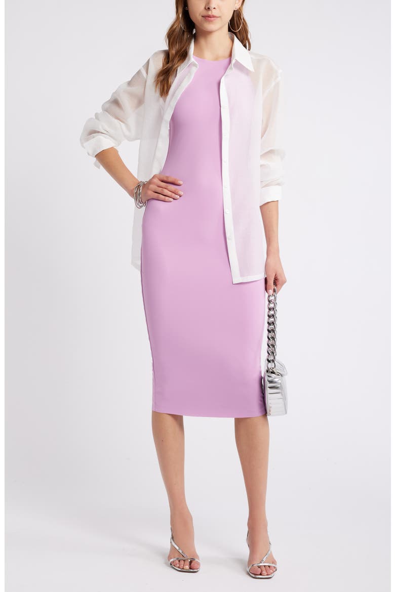 Smooth Edit Sleeveless Body-Con Midi Dress, Alternate, color, PINK GALE