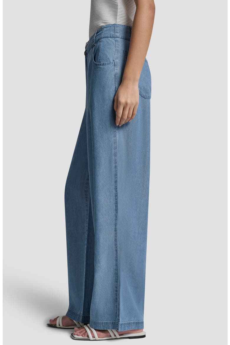 5-Pocket Wide Leg Pants, Alternate, color, STREAM