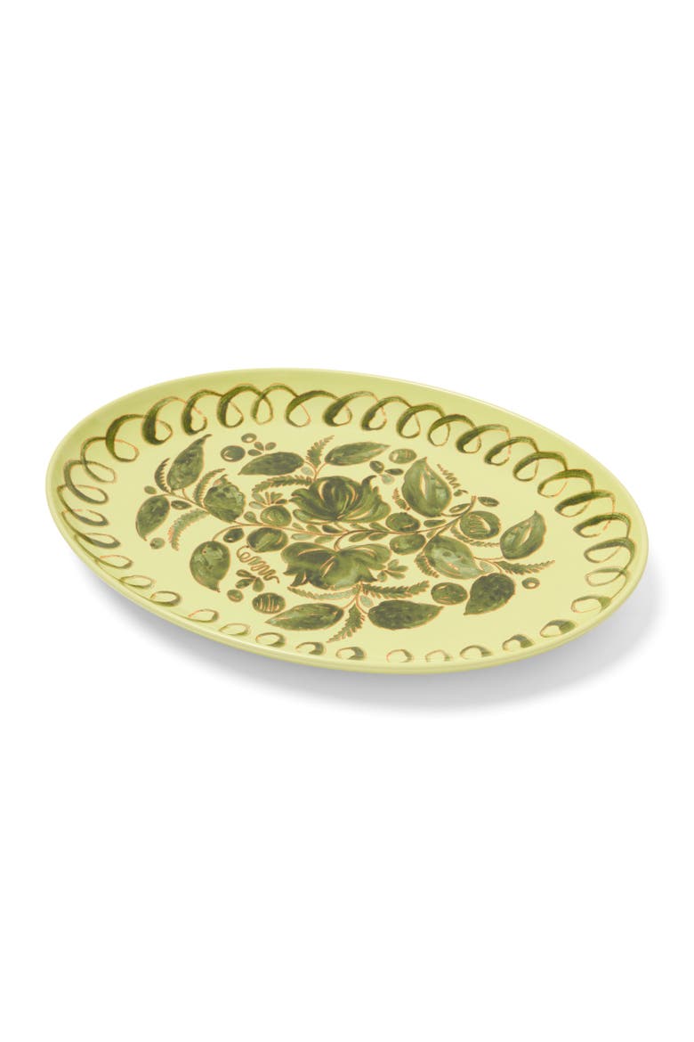 Amalfi Oval Serving Tray, Main, color, Lime 15.7" x 11"