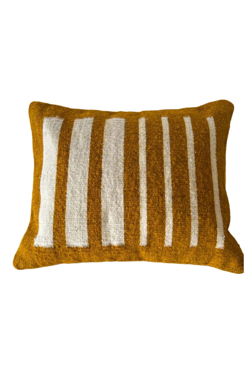 Loom Imports Wool Gradient Stripe Pillow - Cover Only, Main, color, Gold, Mustard, White