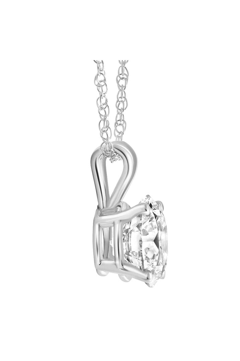 Certified 3Ct Diamond Pendant 14k Gold Lab Grown Necklace, Alternate, color, 14k White Gold