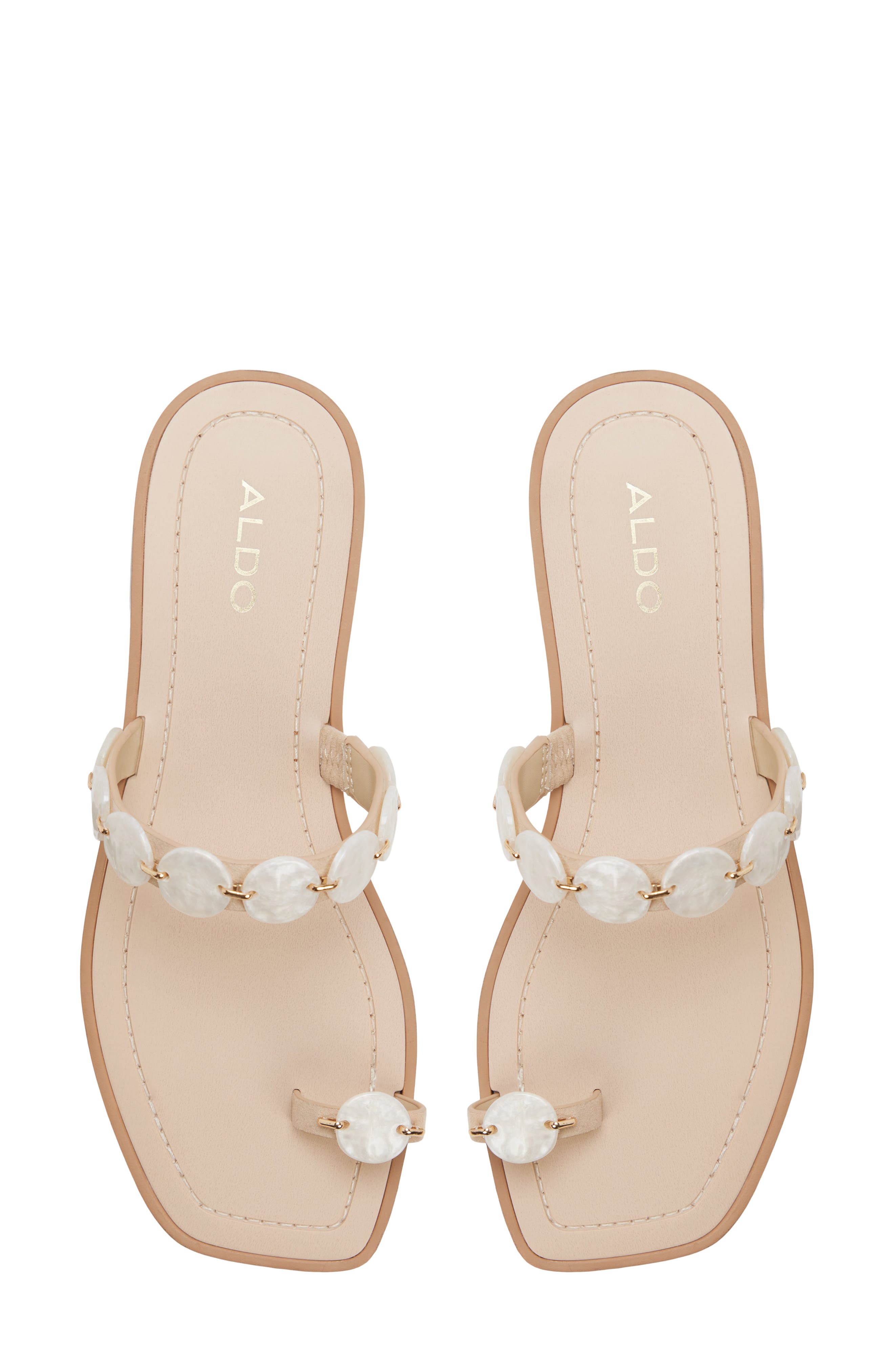 ALDO Crystiana Slide Sandal, Alternate, color, Sand