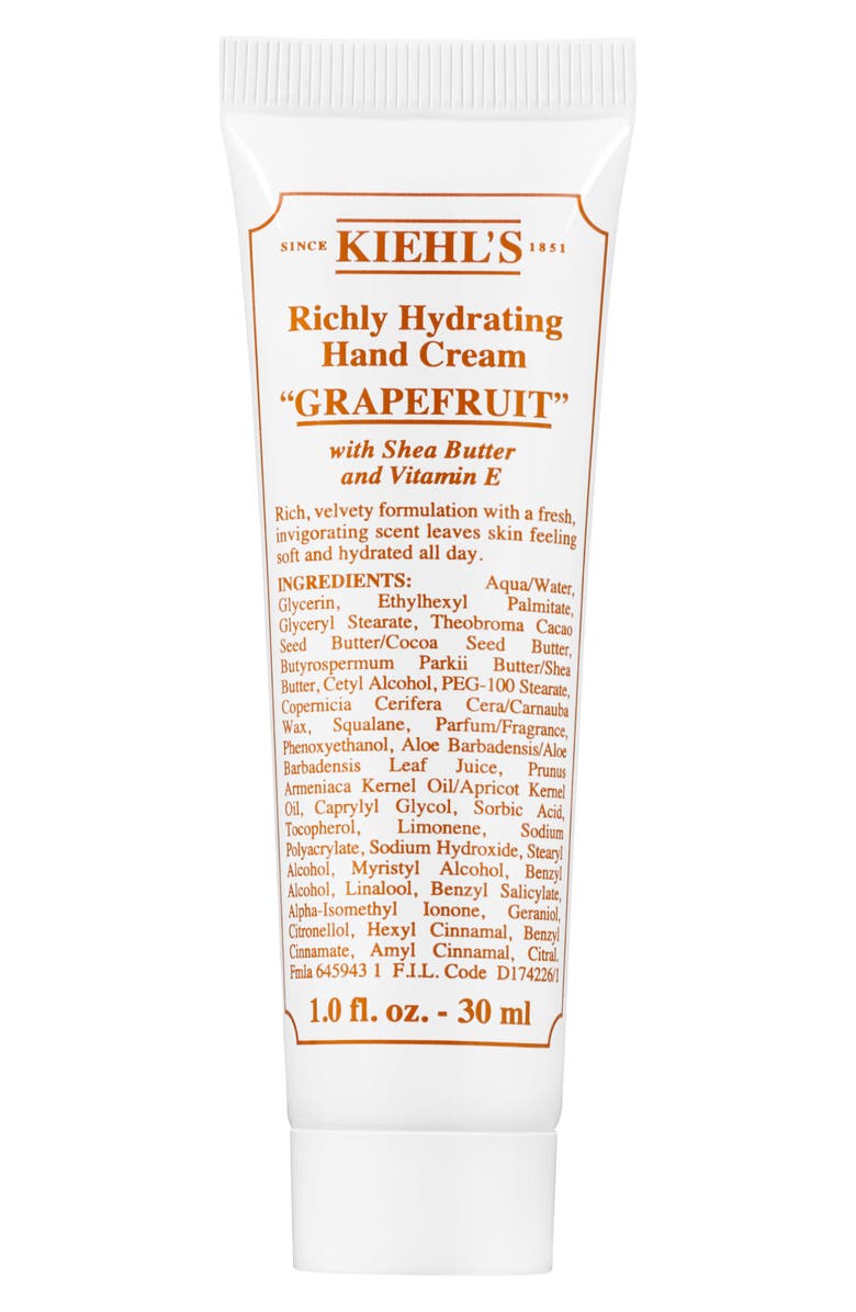 Kiehl's Since 1851 Grapefruit Richly Hydrating Scented Hand Cream, Alternate, color, 
