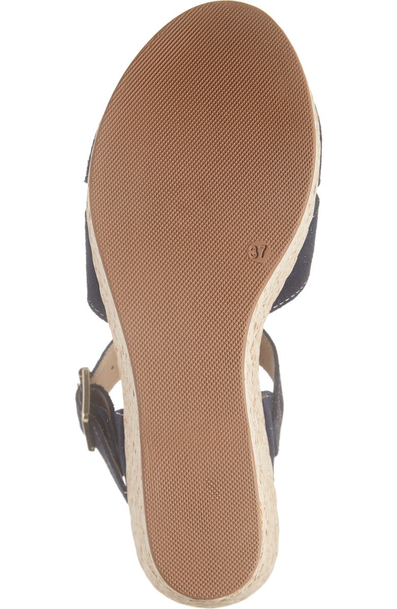 Cordani Brittany Ankle Strap Espadrille Platform Wedge Sandal, Alternate, color, Crosta Navy