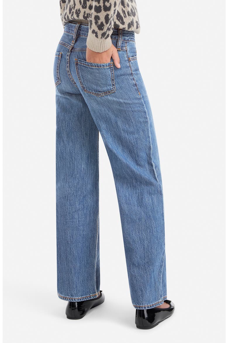 Kids' Ripped High Waist Wide Leg Jeans, Alternate, color, MGYANF DUS