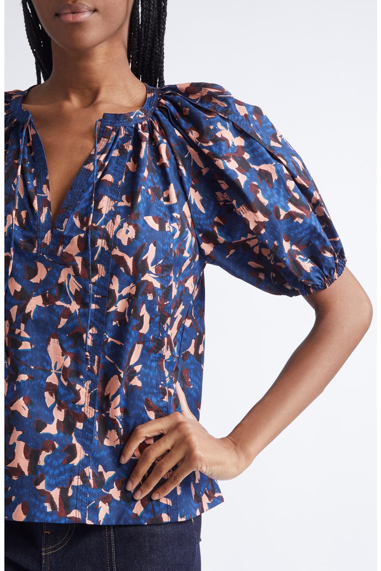 Tie Neck Puff Sleeve top, Alternate, color, MIRAGE