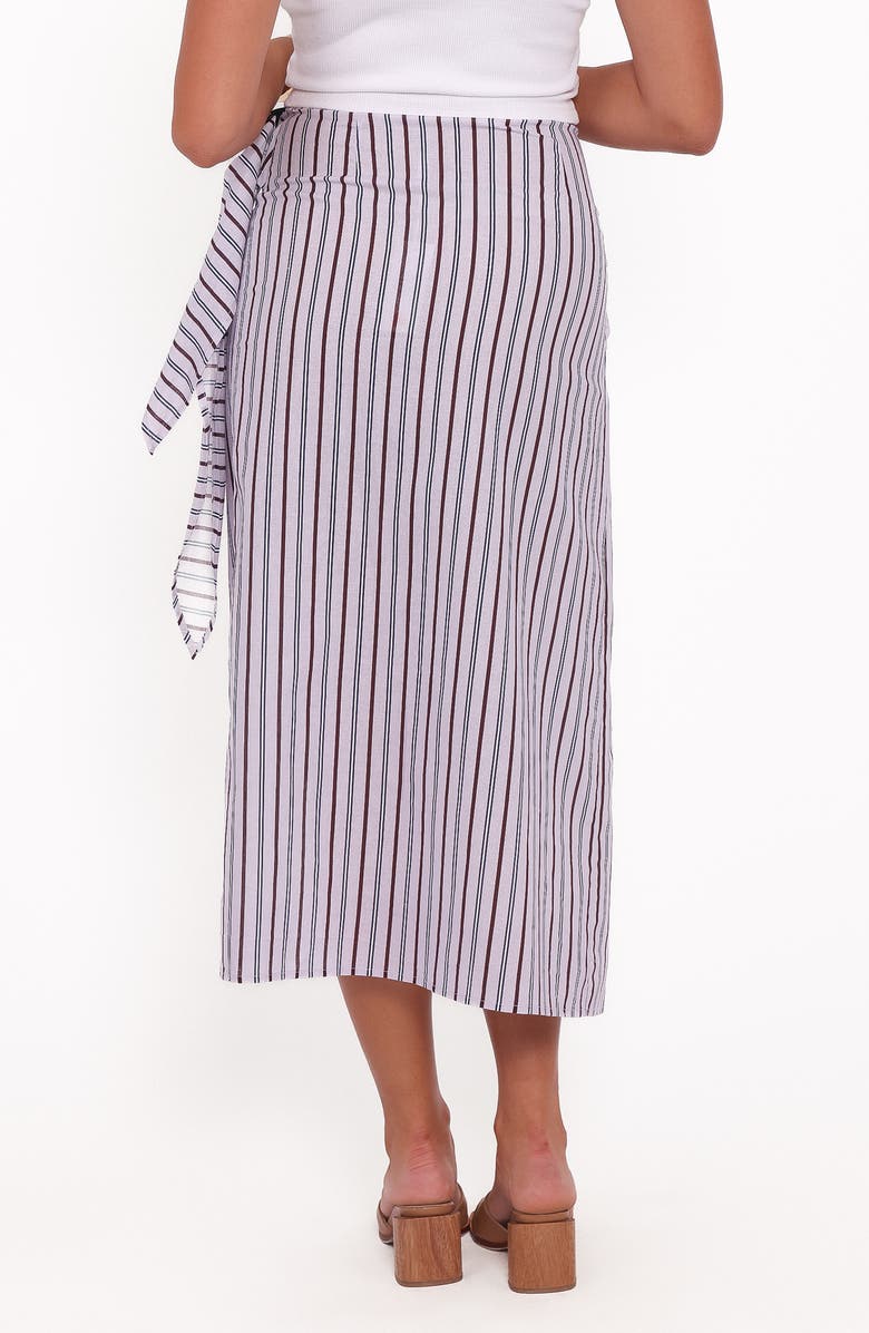 Petal & Pup Jacey Stripe Wrap Midi Skirt, Alternate, color, Midnight Stripe