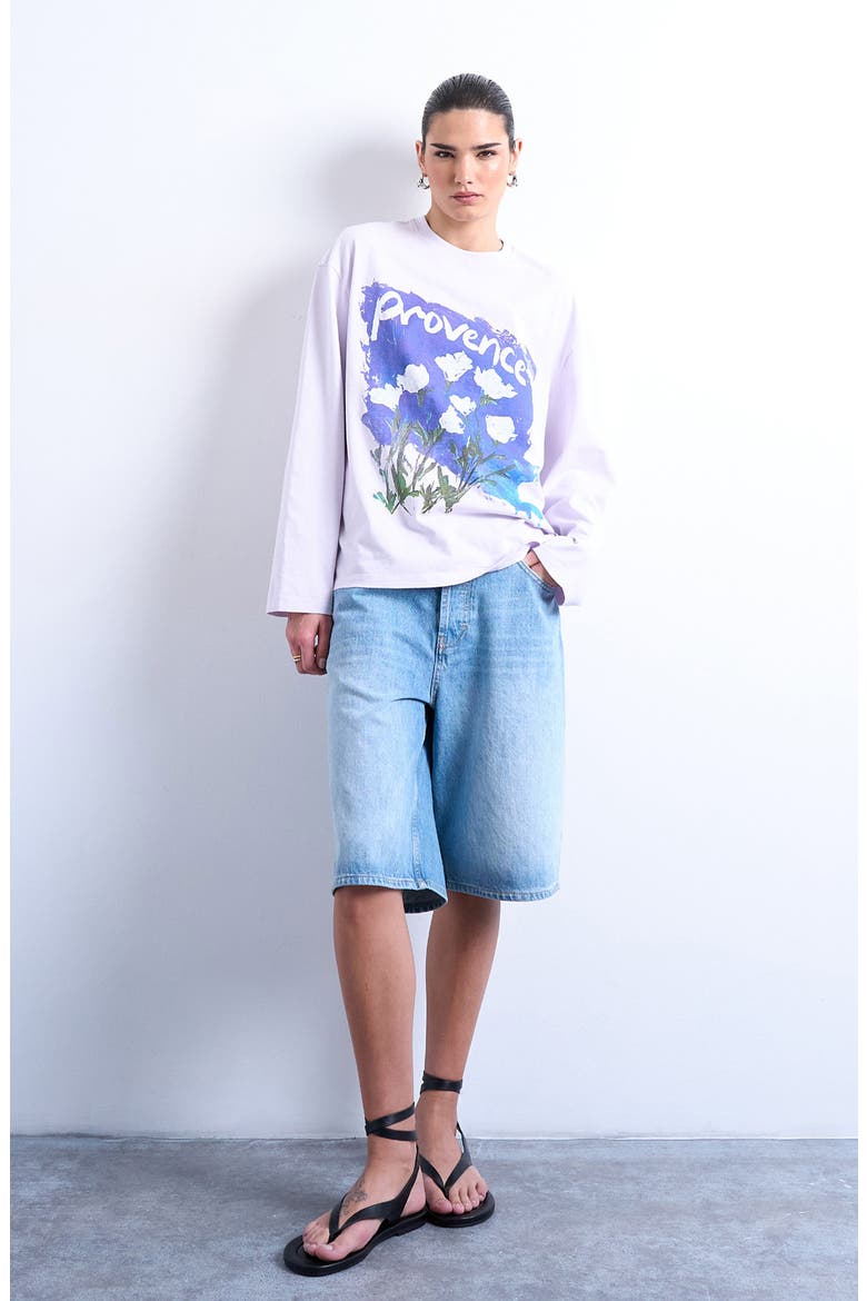 Provence Graphic Long Sleeve T-Shirt, Alternate, color, LILAC