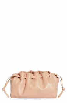 Mansur Gavriel Mini Bloom Leather Drawstring Bag