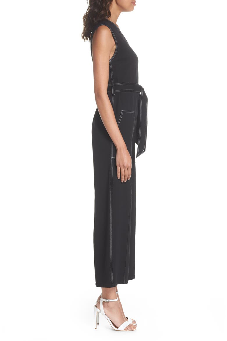 Playdate Stretch Knit Jumpsuit, Alternate, color, BLACK