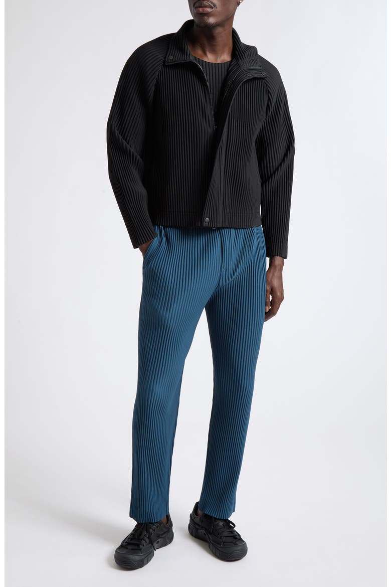 Tailored Pleats 1 Straight Leg Pants, Main, color, SHADOW BLUE