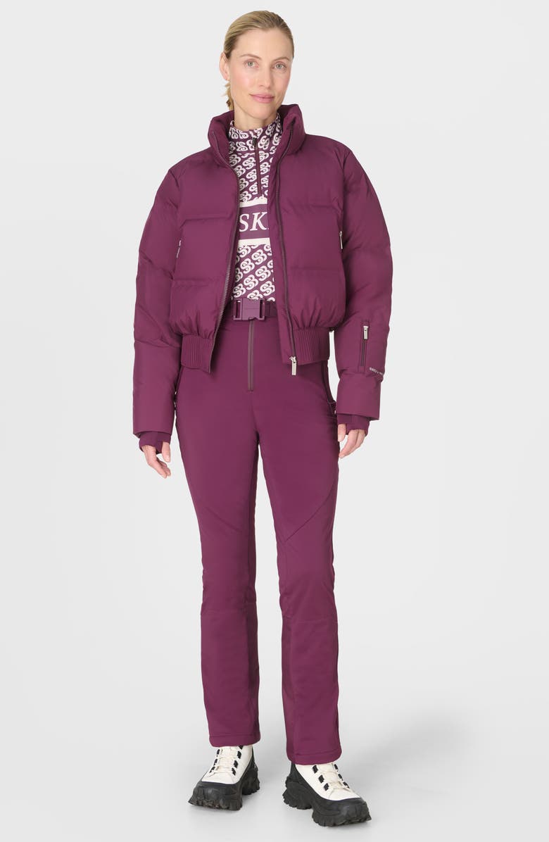 Sweaty Betty Crop Waterproof Ski Jacket, Alternate, color, Plum Purple