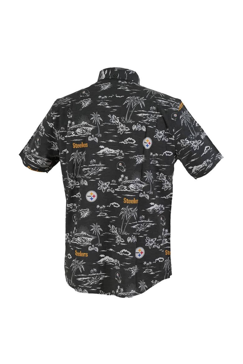 Men's Reyn Spooner Black Pittsburgh Steelers Kekai Performance Button-Down Shirt, Alternate, color, Black