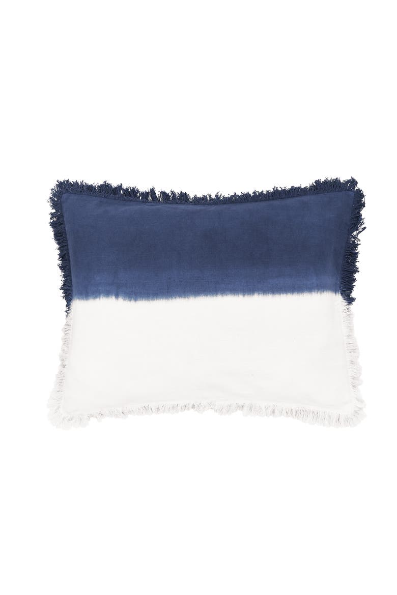 Aster Two-Tone Cotton Standard Sham 20" x 26", Main, color, Blue