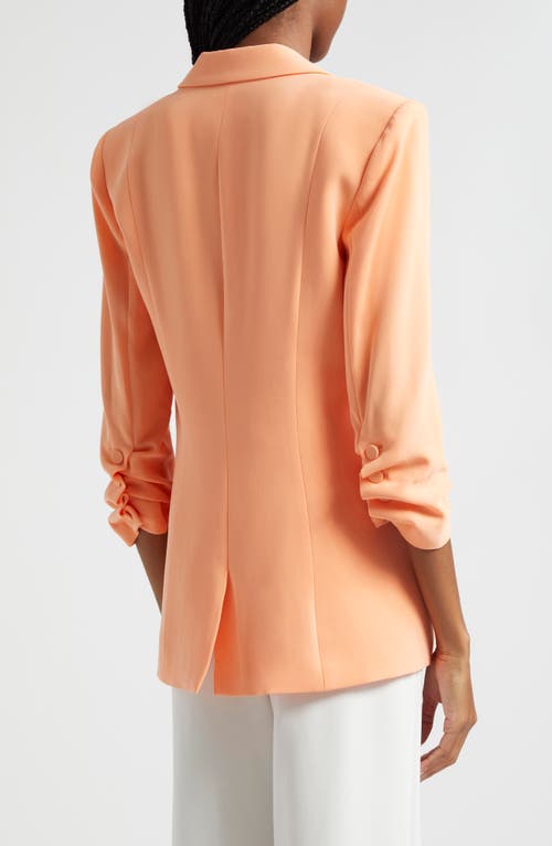 Cinq À Sept Khloe Crepe 3/4-sleeve Blazer In Marmalade