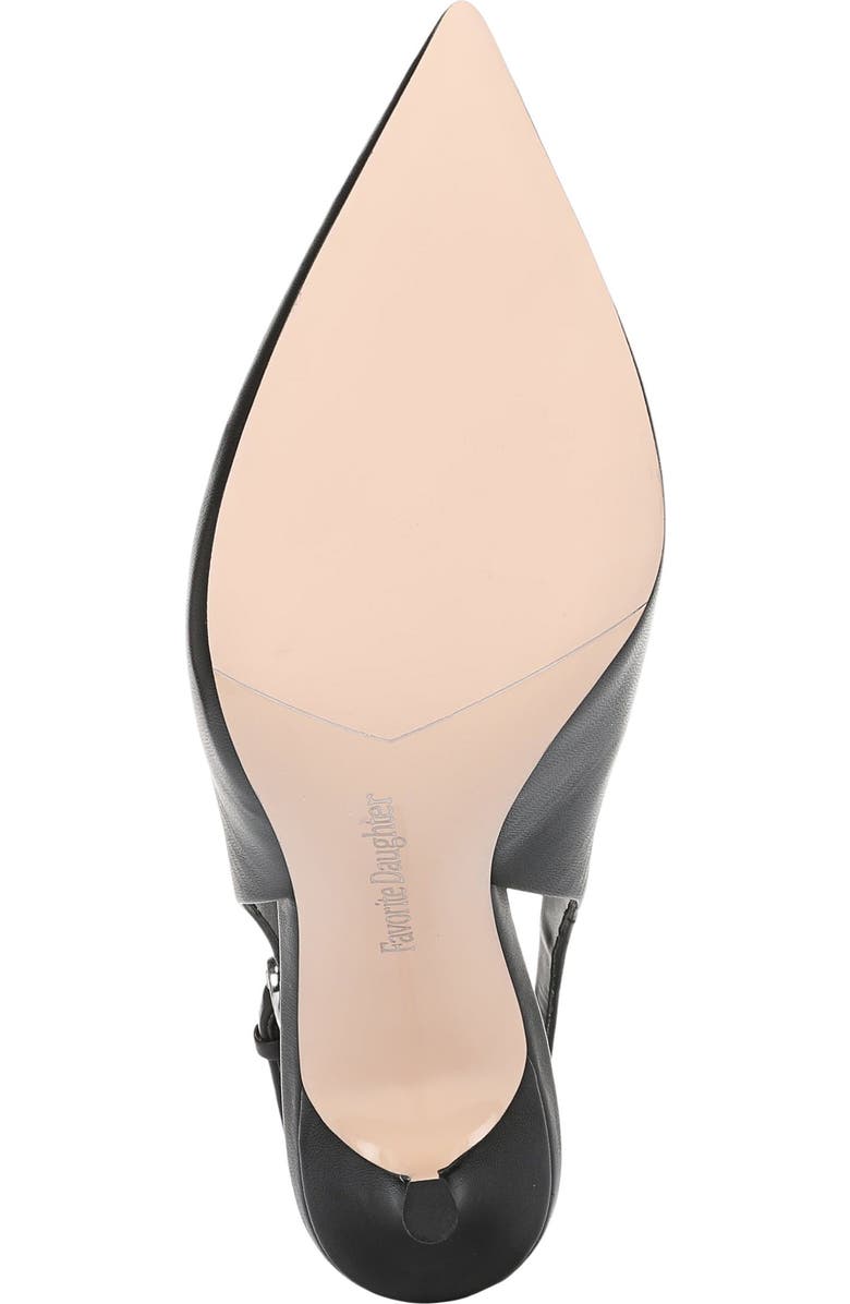 Favorite Daughter Remy Pointed Toe Slingback Sandal, Alternate, color, Black Leather