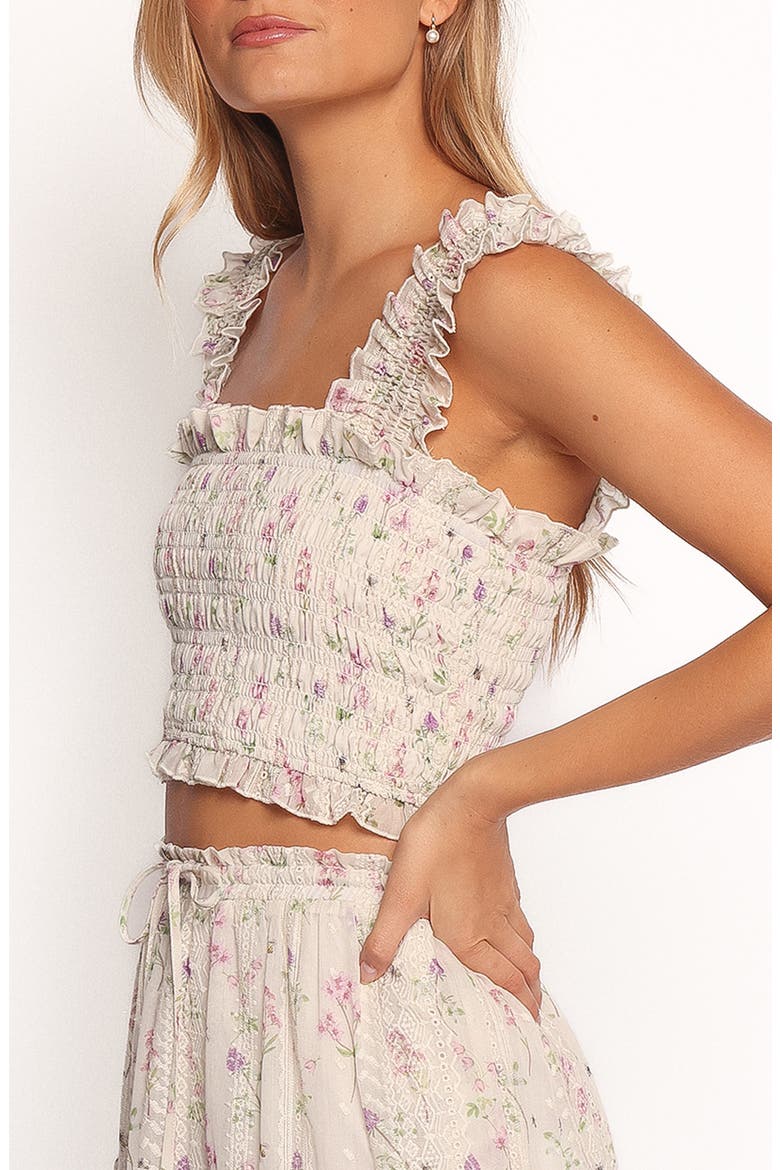 Amberlyn Floral Embroidered Smocked Camisole, Alternate, color, PINK FLORAL