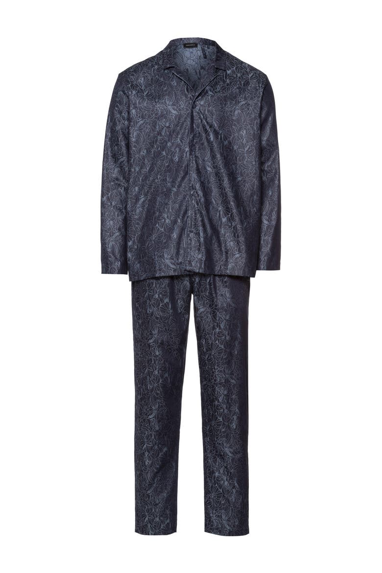 Selection Satin Cotton Pajama Set, Main, color, Nightshade