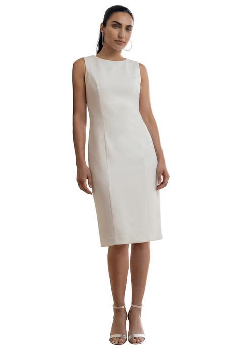 2-Piece Stretch Crepe Single-Breasted Jacket Dress (Plus)