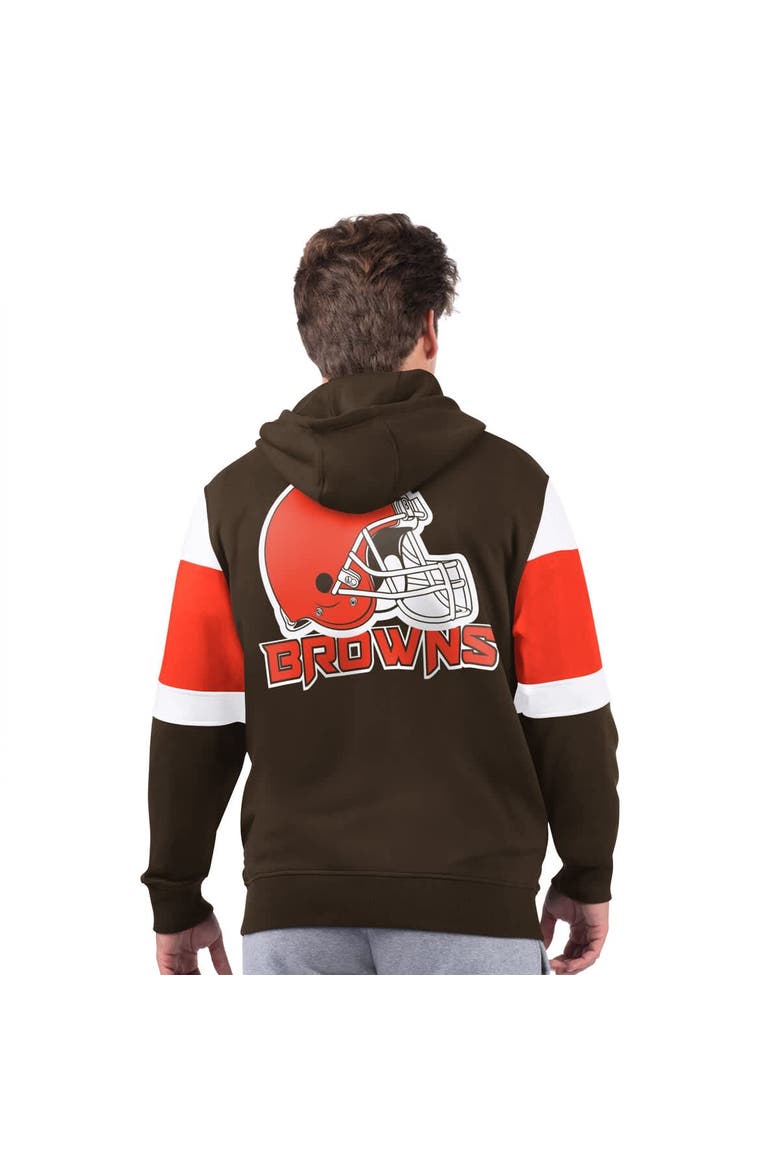 Men's Starter Brown Cleveland Browns Extreme Full-Zip Hoodie, Alternate, color, Brown