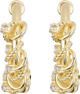 ATHRA LUXE Cubic Zirconia Wrap Hoop Earrings