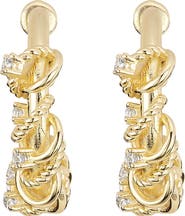 ATHRA LUXE Cubic Zirconia Wrap Hoop Earrings