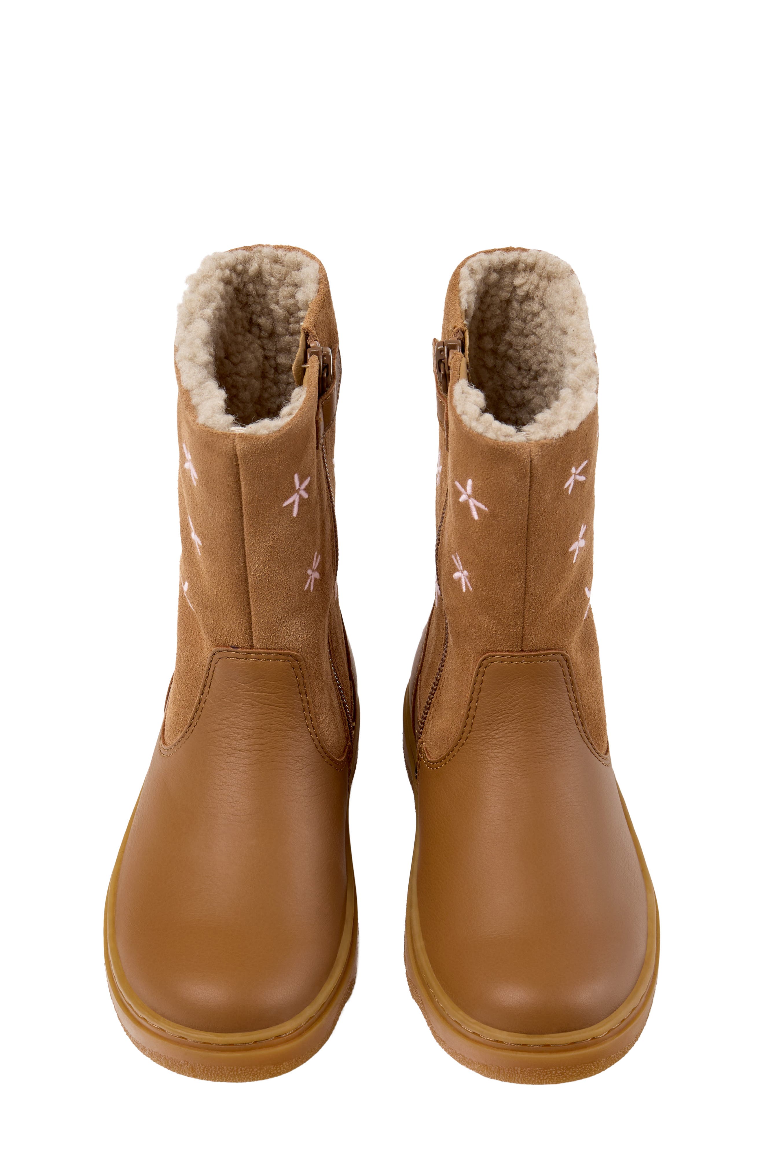 Kids' Kiddo Leather Boot, Alternate, color, MEDIUM BROWN