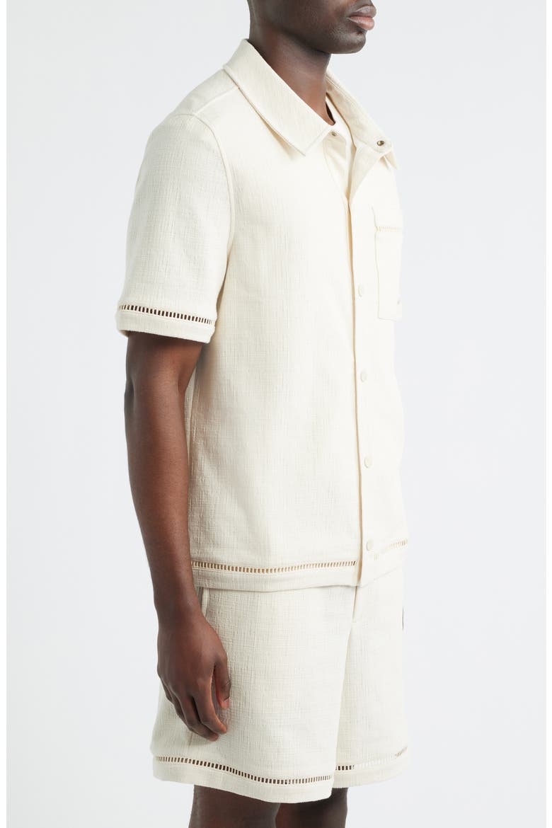 Devyn Short Sleeve Shirt, Alternate, color, CREAM