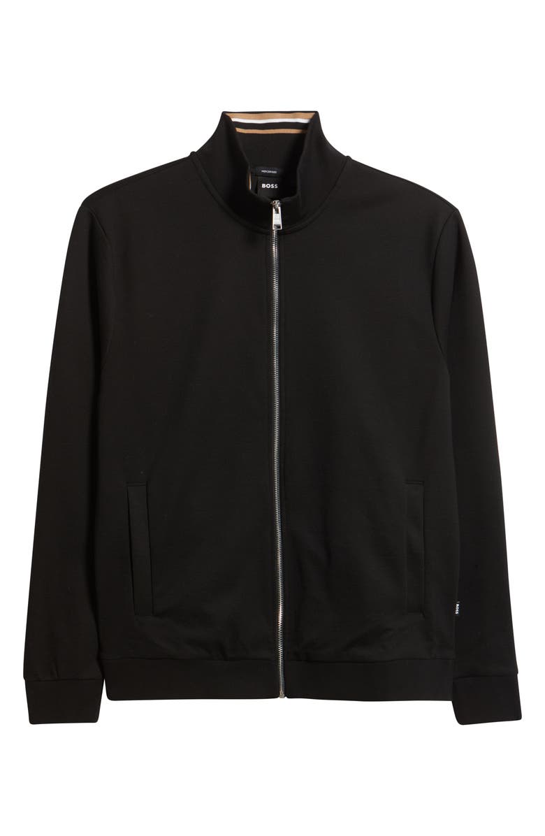 BOSS Shepherd Knit Zip Jacket, Alternate, color, Black