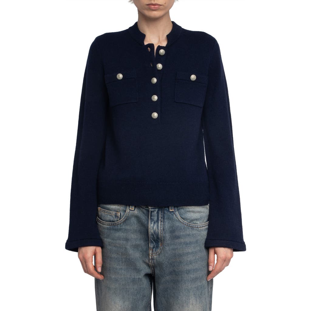 Zadig & Voltaire Button-detail Jumper In Blue