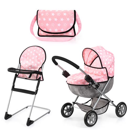 Bayer Design Cozy 3Piece Set Pram, Highchair & Bag For Dolls Up To 18 in Multicolored  product