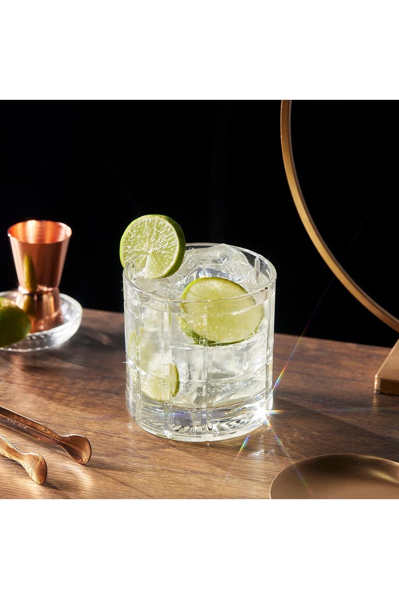 Premium Double Rocks Whiskey Glasses - Set of 6 Cocktail Glasses, Alternate, color, Checkered